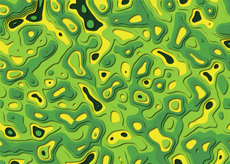 Seamless abstract blue background paper cut realistic relief. Vector illustration.