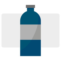 blue jar for medical design. Vector illustration. stock image.