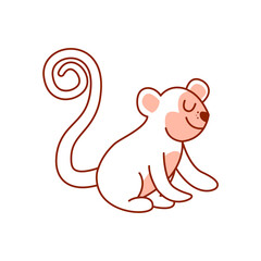 Isolated monkey draw baby vector illustration