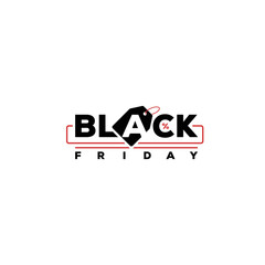 Black Friday logo for advertising, icon, discount tag, level, vector logo template