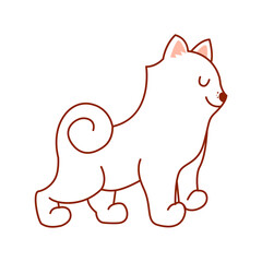 Isolated dog draw baby vector illustration