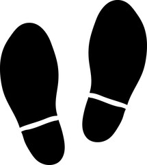  Shoe print, step icon vector template.eps
