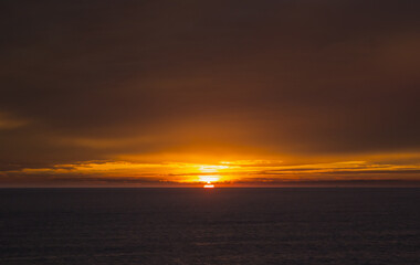 sunset over the ocean