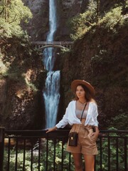 Multnomah waterfall in Oregon