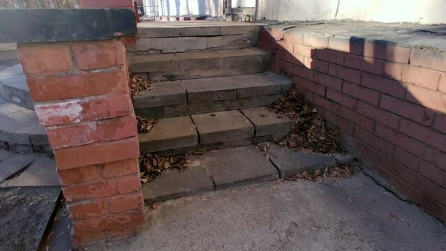 Brick staircase under the sun