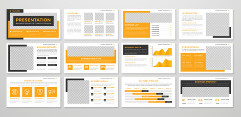 Naklejka na ściany i meble multipurpose presentation template design with clean style and modern layout use for business annual report 