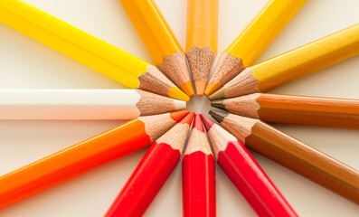 Naklejka premium pencils isolated on white background