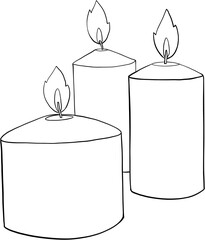 simplicity spa candle freehand drawing