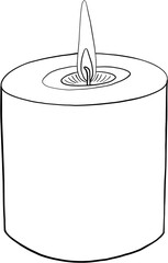 simplicity spa candle freehand drawing
