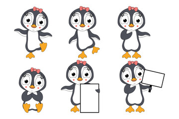 cute penguin animal cartoon illustration