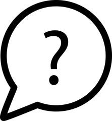 Question icon vector for web, computer and mobile app on white background..eps
