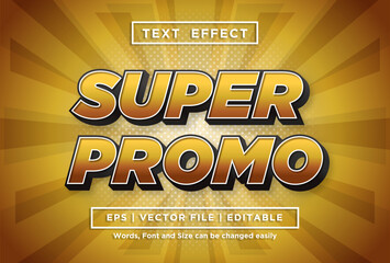 super promo editable text effect