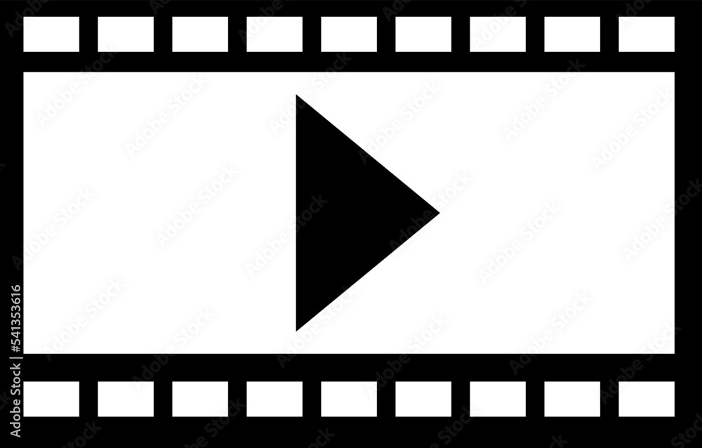 Poster video icon vector for web, computer and mobile app on white bckground..eps