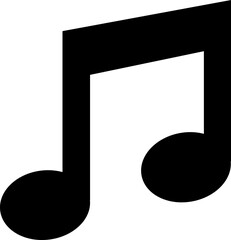 Music icon vector, Melody, song, note, sound, audio sign Isolated on white background..eps