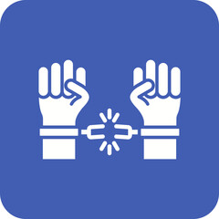 Freedom Multicolor Round Corner Glyph Inverted Icon