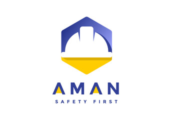 The safety helmet logo and suitable for construction companies.
