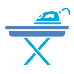 Ironing Glyph Two Color Icon