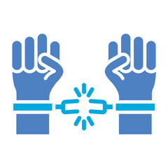 Freedom Glyph Two Color Icon