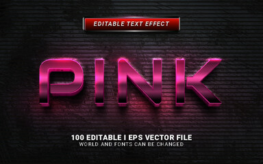 pink text effect