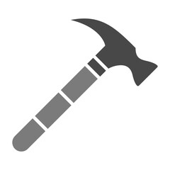 Hammer Greyscale Glyph Icon