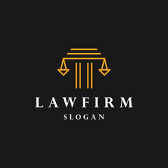 Fototapeta na wymiar Law firm logo icon design template 