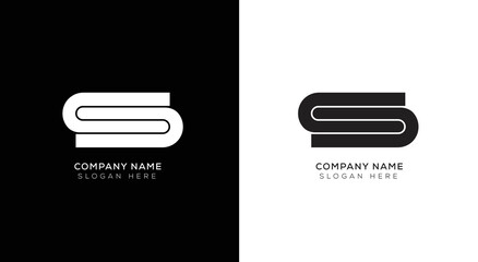 Modern minimalist letter S logo design
