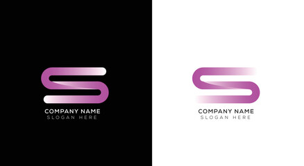 Modern minimalist letter S logo design