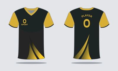 Sports jersey and t-shirt template sports jersey design. Sports design for football, racing, gaming