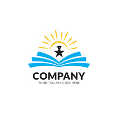education logo icon design, vector illustration