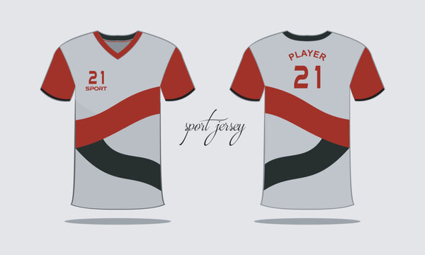 Sports jersey and t-shirt template sports jersey design. Sports design for football, racing, gaming