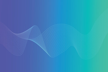 Abstract line wave linear gradient background. Modern colorful wavy line abstract background
