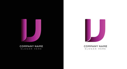 Modern minimal logo letter U design