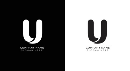 Modern minimal logo letter U design