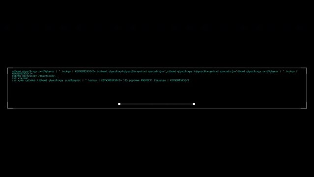Encrypted fast scrolling programming security hacking code
