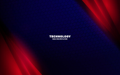 Futuristic blue and red color background