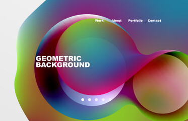 Abstract liquid background for your landing page design. Web page for website or mobile app wallpaper
