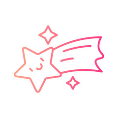 shooting star gradient icon