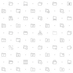 Seamless pattern with folder and documents icon on white background. Included the icons as file, technology, miscellaneous, design elements And Other Elements.