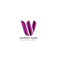 Branding identity corporate vector letter w logo design black and white