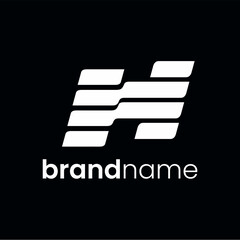 Letter H Logo Design, Simple Minimal Icon