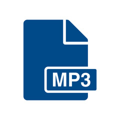 File document icon, MP3 symbol design illustration. - obrazy, fototapety, plakaty