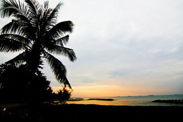 sunset on the beach