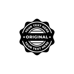 Original stamp seal icon vector illustration