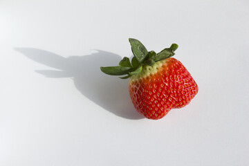 fresh strawberry isolated white background