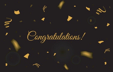 Confetti Congratulations Promotion Job Good Work Business Office Card Template