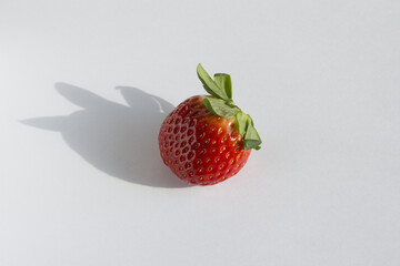 fresh strawberry isolated white background