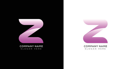 Modern minimal letter z logo design with gradient