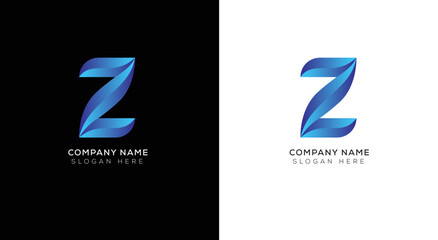 Modern minimal letter z logo design with gradient