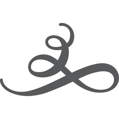 Obraz premium divider border flourish ornament line art glyph illustration