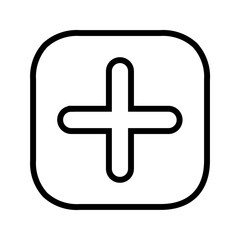 Obraz premium Hospital plus sign vector icon illustration 